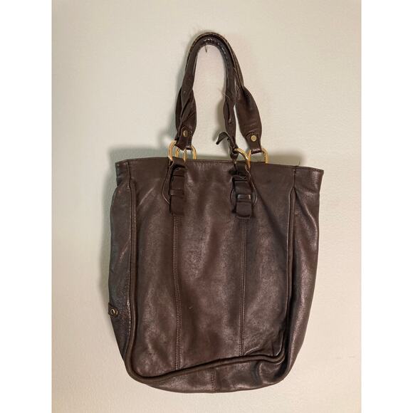 Abaco Paris ~ Leather Tote Bag Handbag ~ Rich Brown ~ French Luxury - Picture 1 of 4